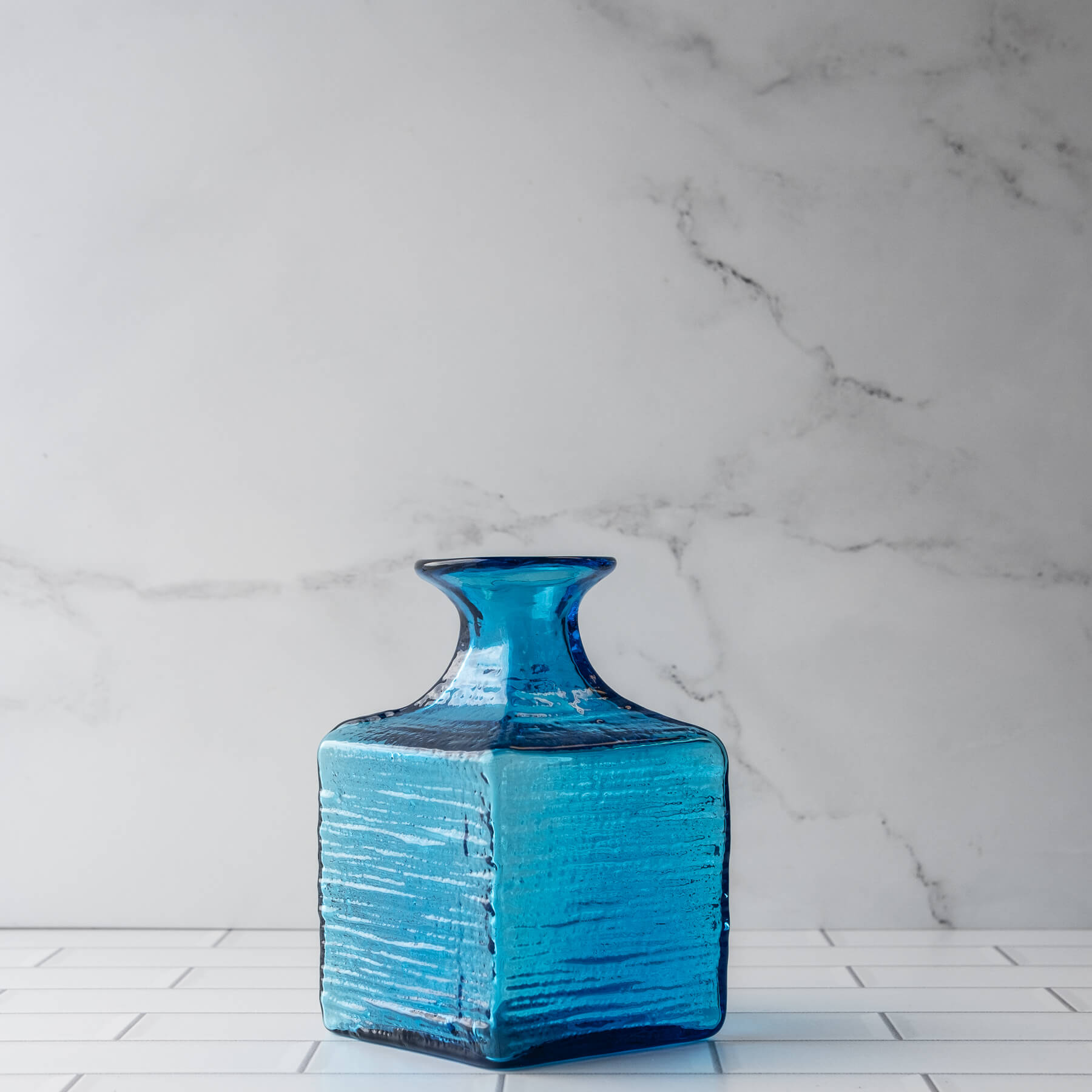 Turquoise Large Strata Block Vase