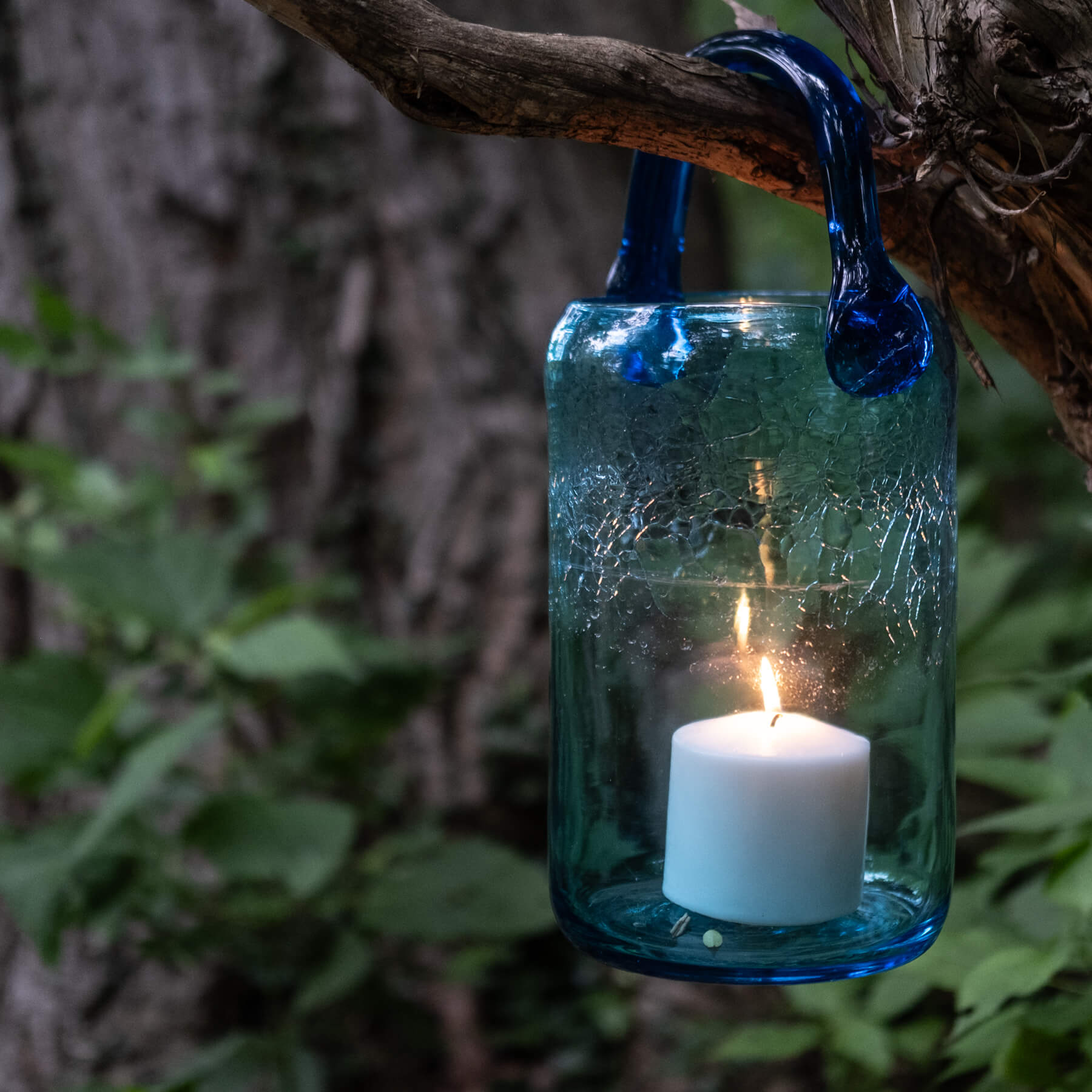 Ice Blue Table Lantern 