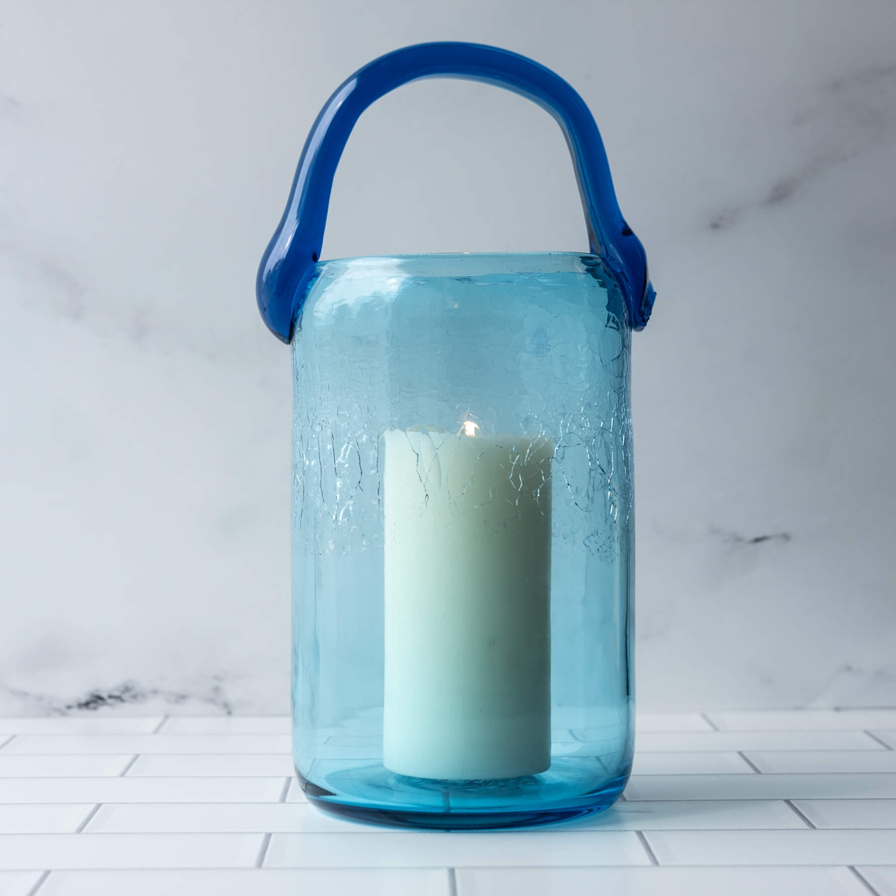 Ice Blue Table Lantern 