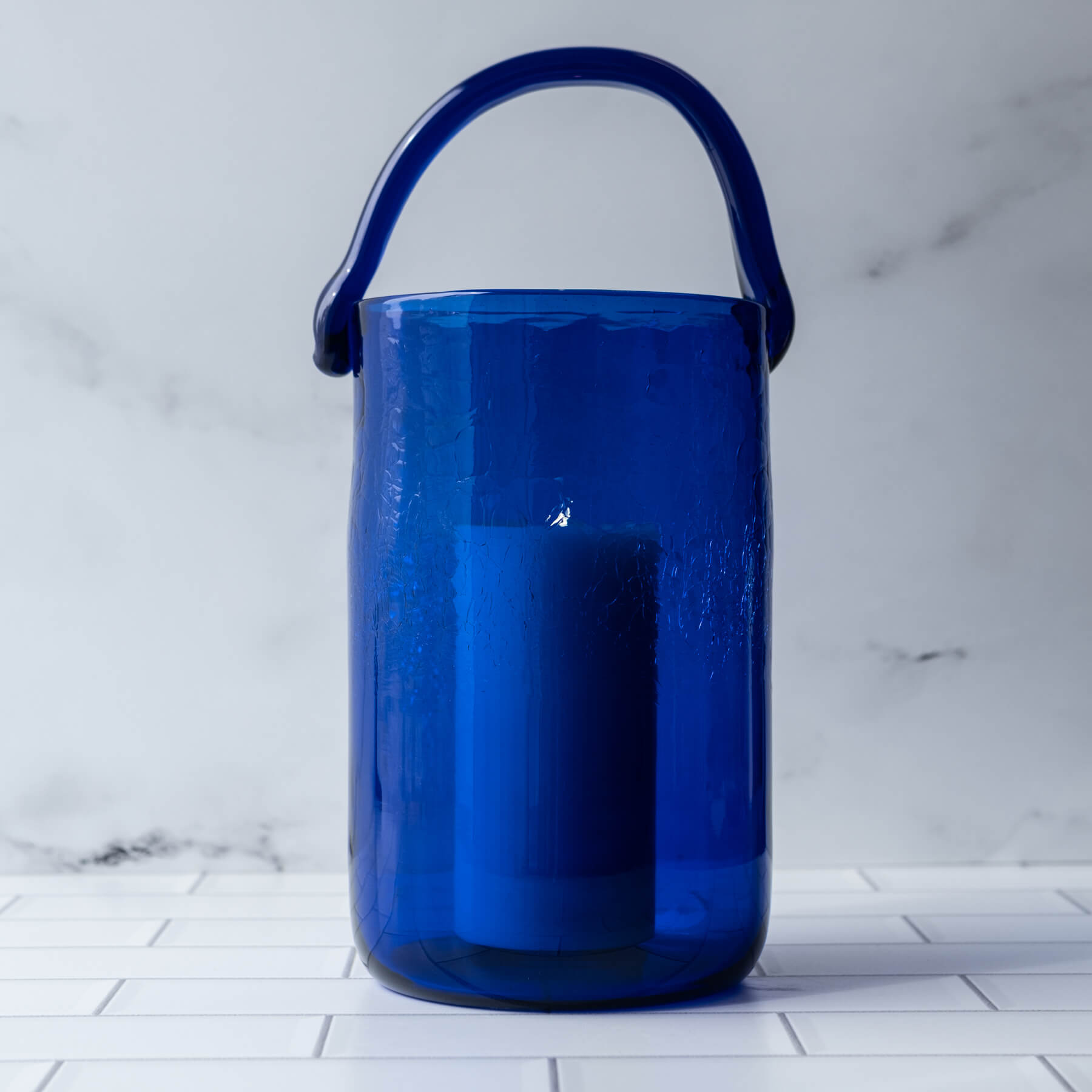 Cobalt Table Lantern