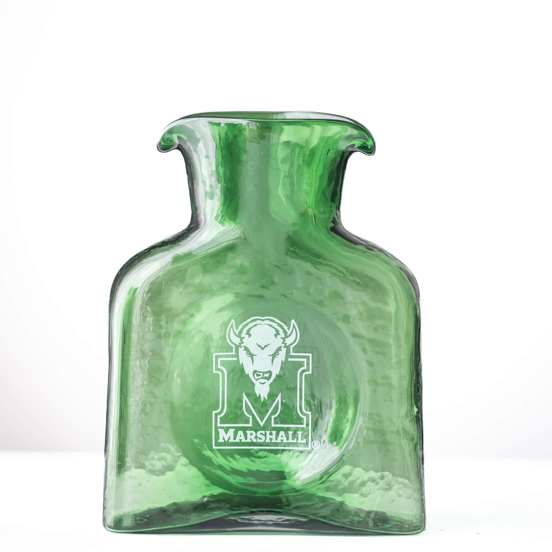Collegiate 384M Mini Water Bottle: Marshall University, Marshall Logo - Clover