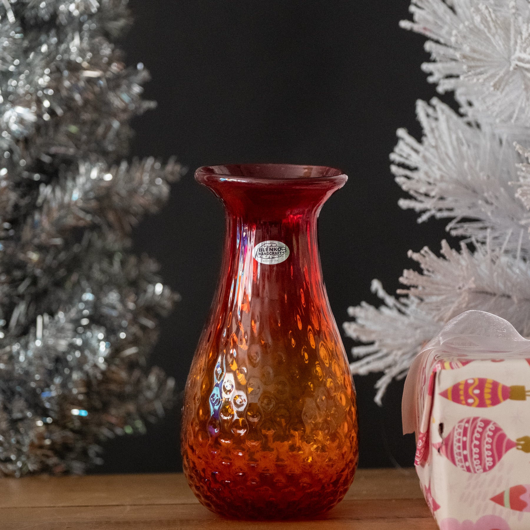 2511DV Diamond Optic Vase - Tangerine - Second