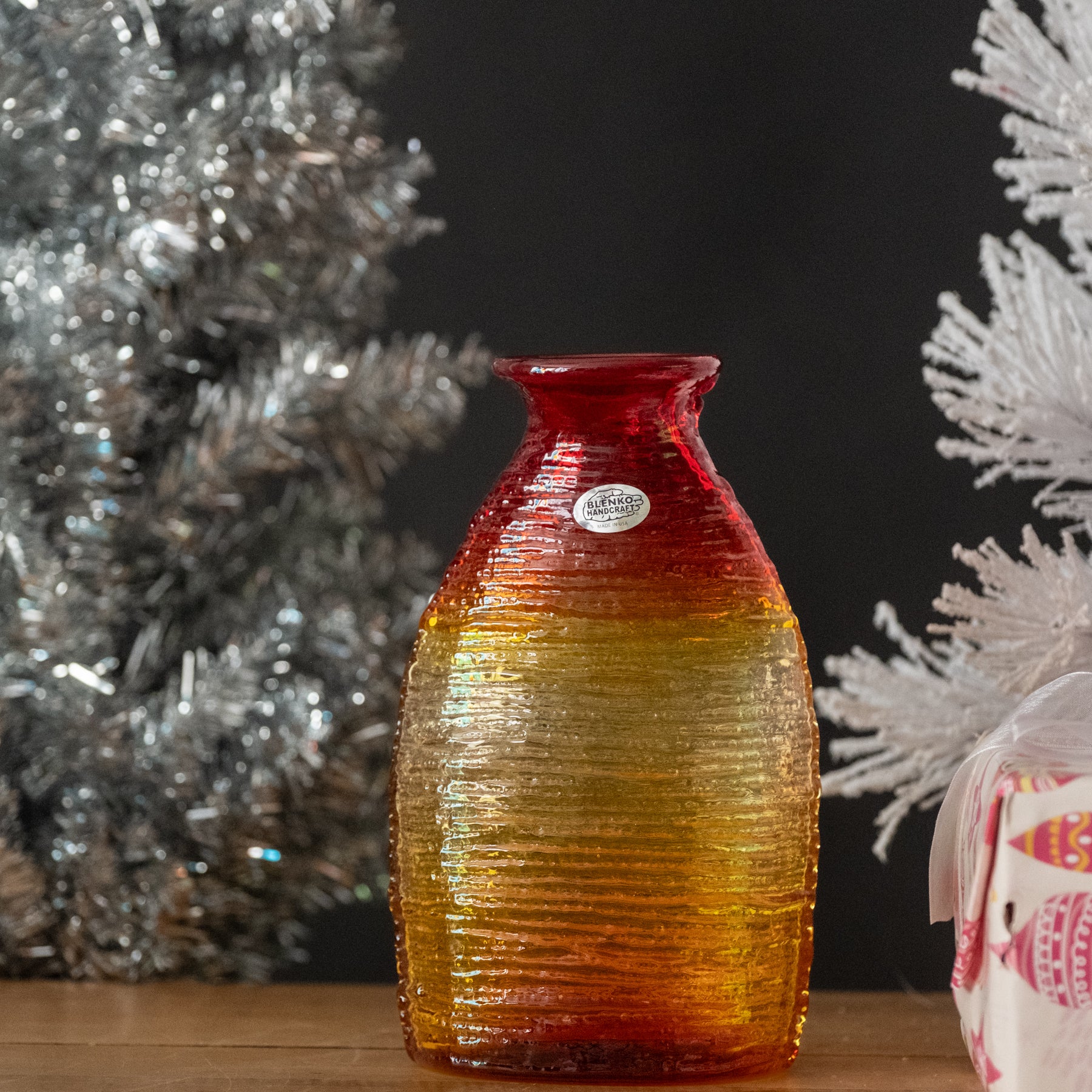 2135L Large Strata Vase - Tangerine - Second