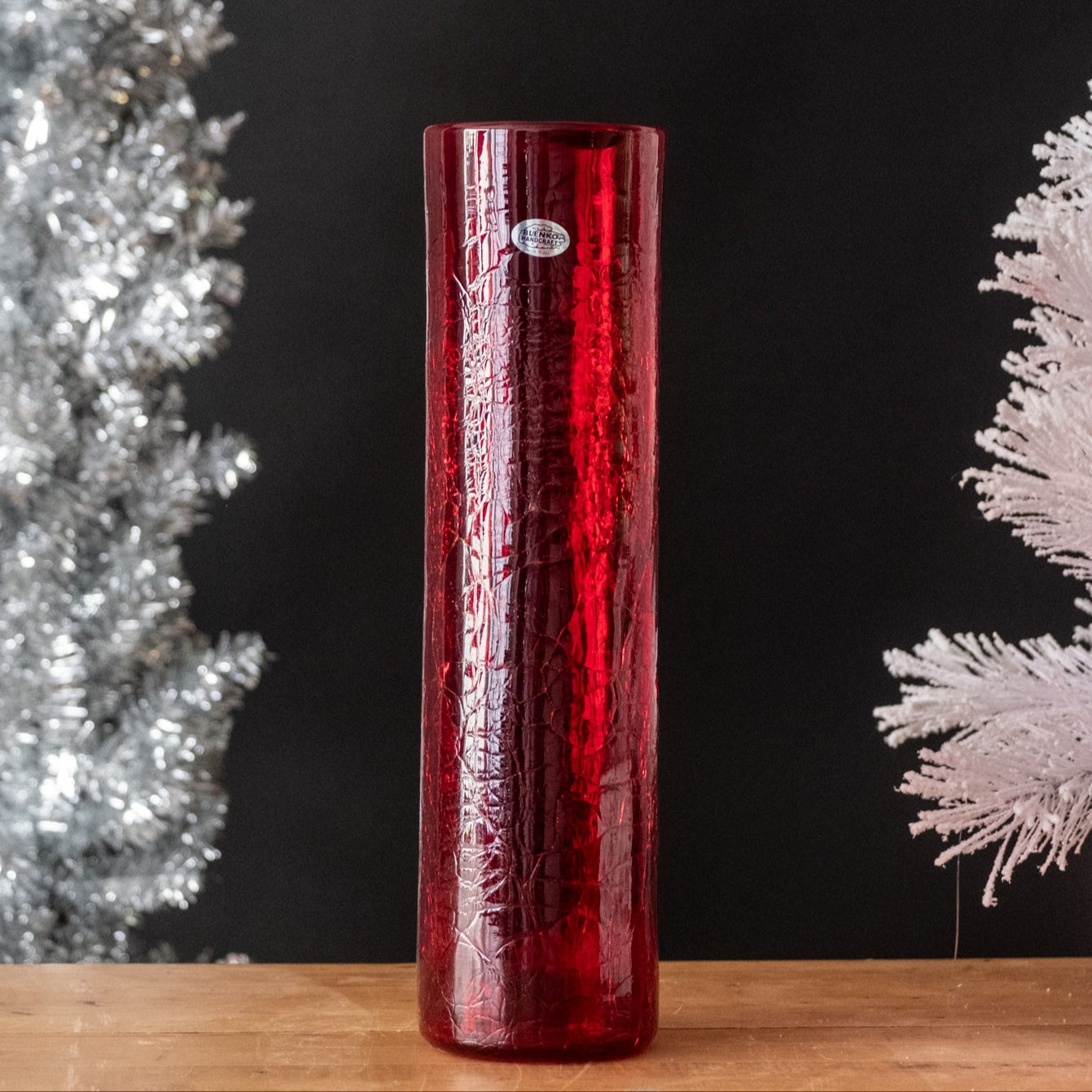 990C Crackle Vase - Ruby - Second