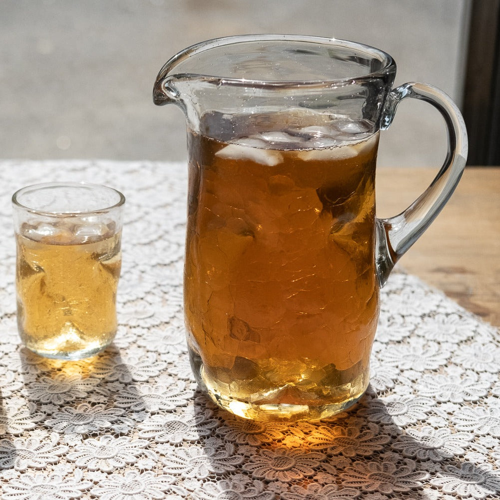 Crystal Crackled Dimple Pitcher