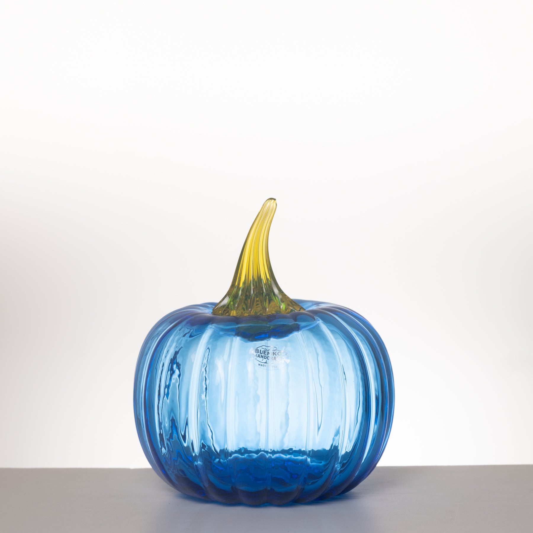 2639 Short Pumpkin - Azure with Citrine Stem