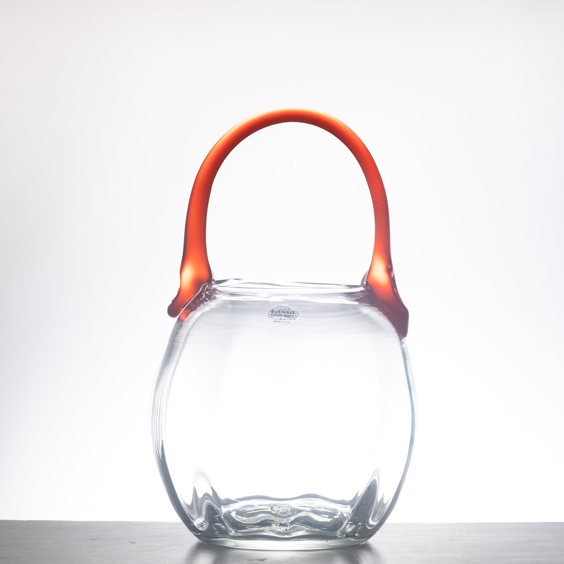 2638 Trick 'R Treat Pumpkin Pail - Crystal with Dreamcicle Handle
