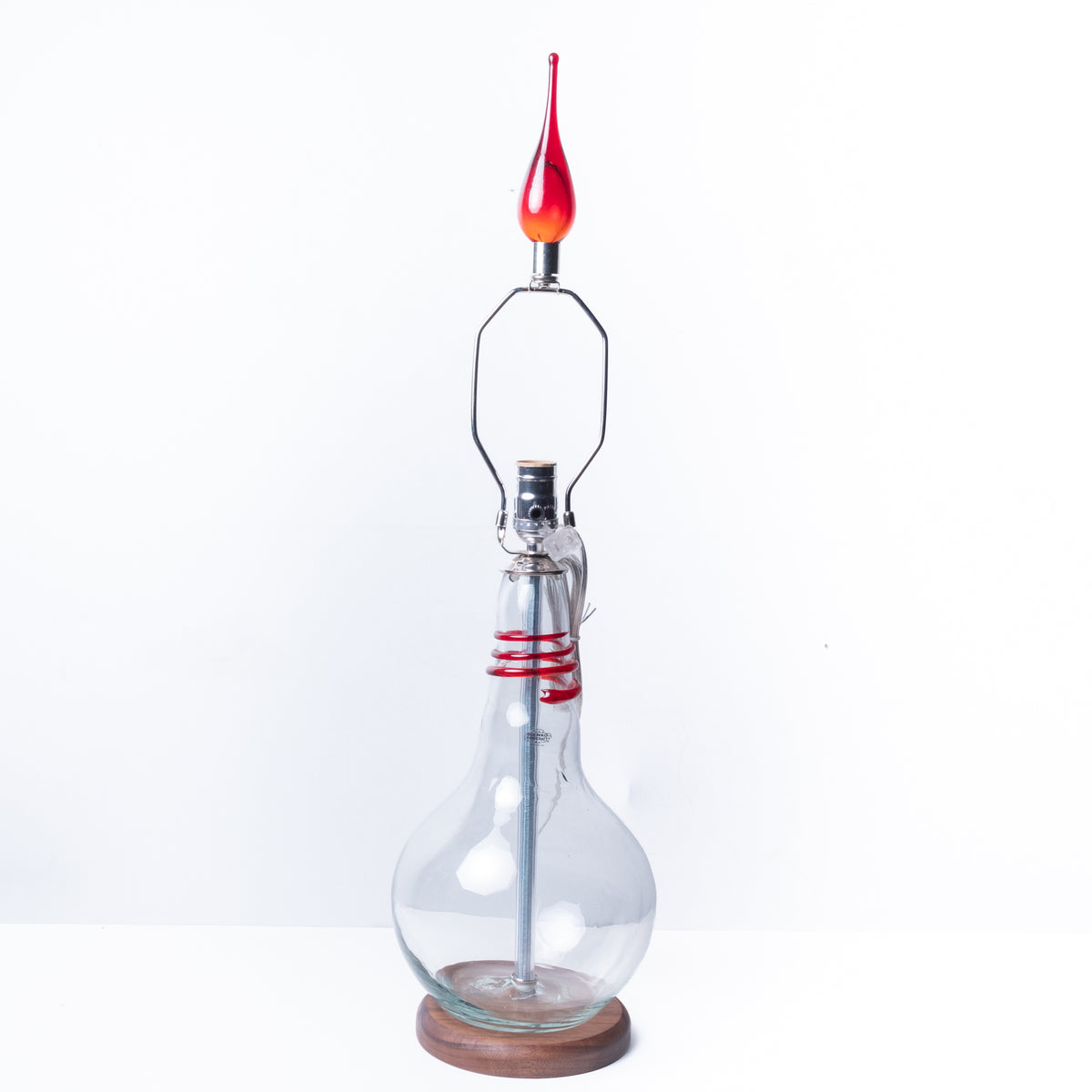 2223 Lightbulb Lamp - Crystal with Ruby