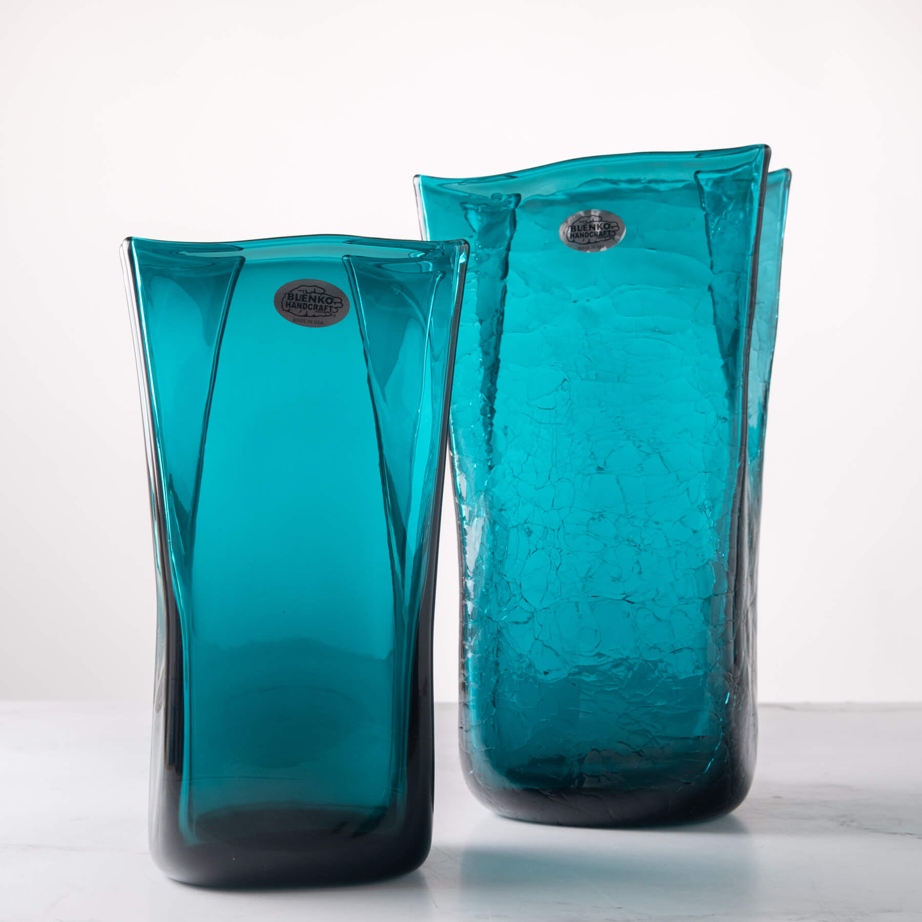 Cerulean Paper Bag Vases