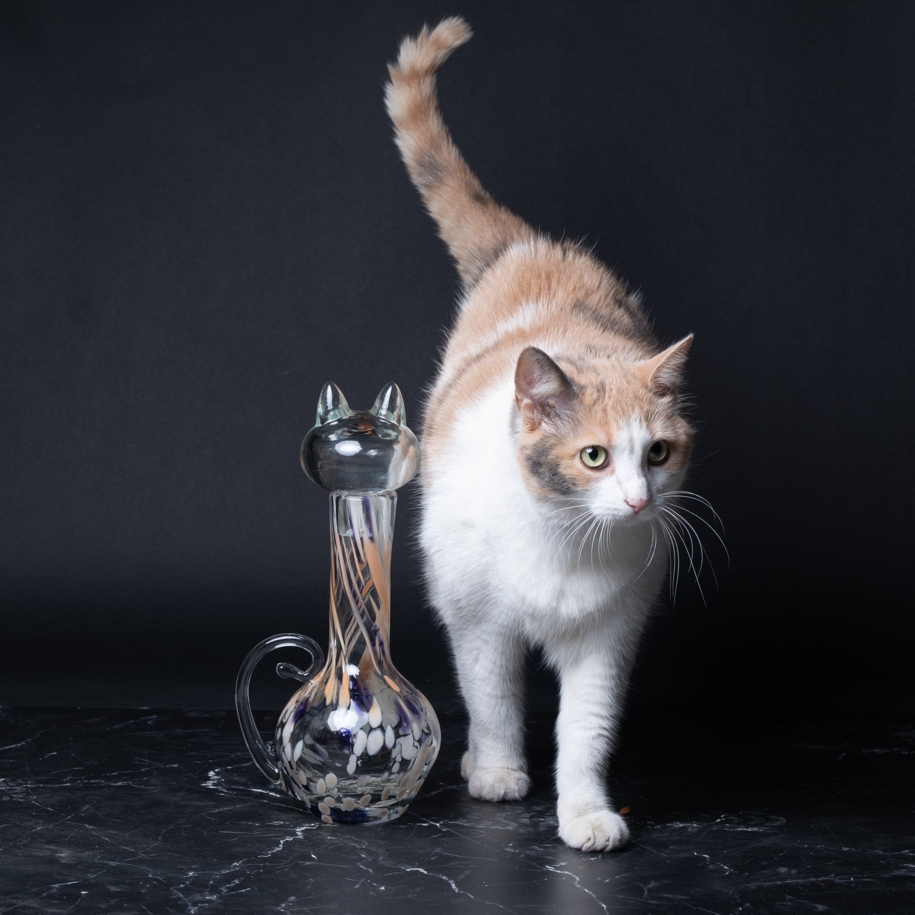 2516 Blenkats "The Sisters" Decanter - Crystal with Frit