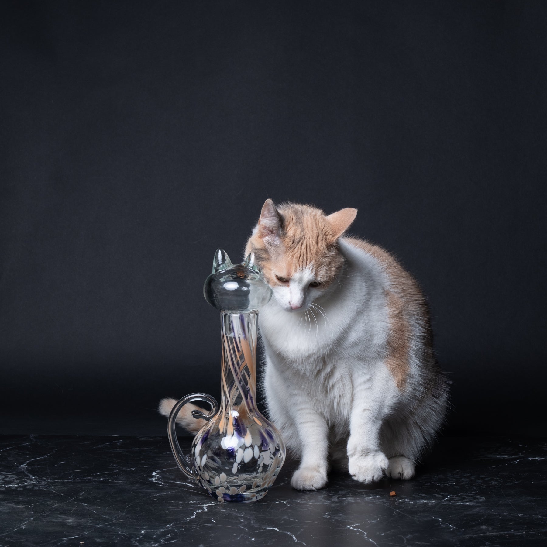 2516 Blenkats "The Sisters" Decanter - Crystal with Frit