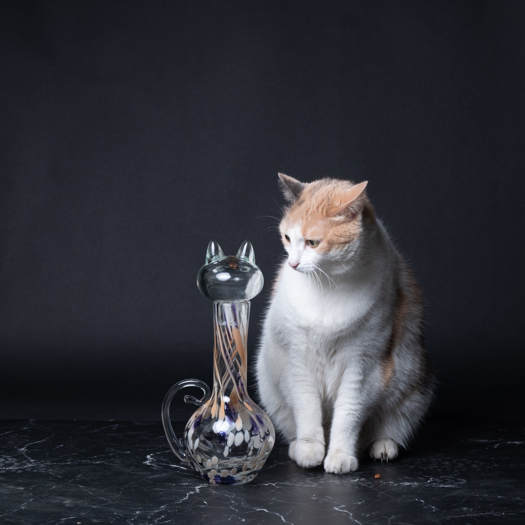 2516 Blenkats "The Sisters" Decanter - Crystal with Frit