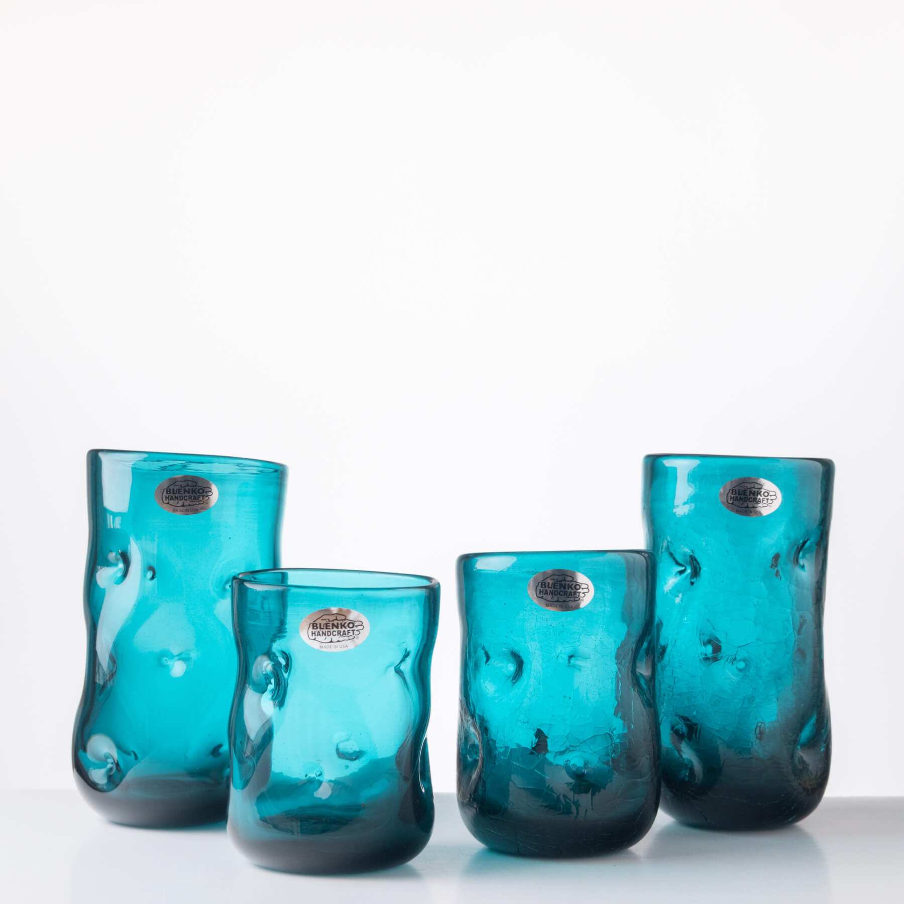 Cerulean Dimple Glass Set