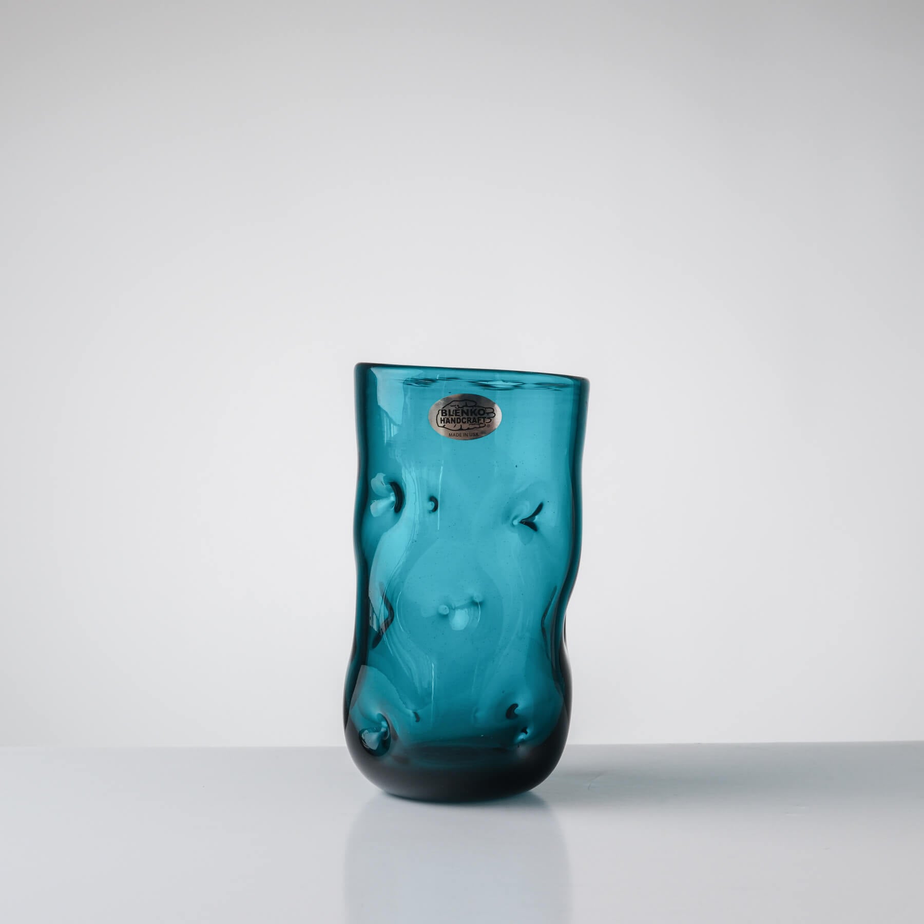 Cerulean Large Dimple Glass