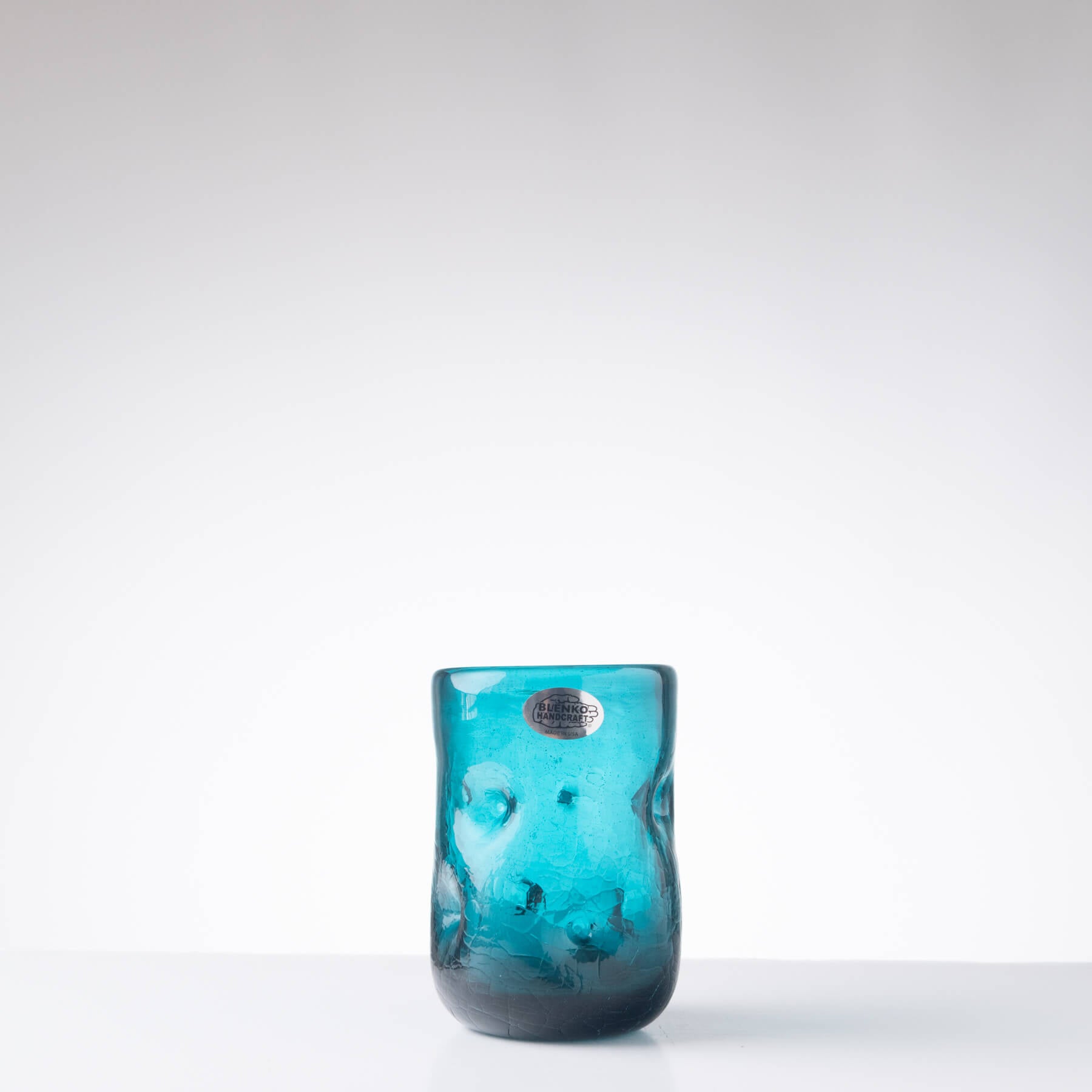 418SC Crackled Small Dimple Glass - Cerulean