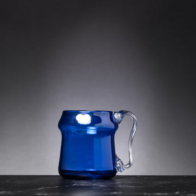 Blenko x Schreiber - Beer Mug - Cobalt w/Crystal Handle | APID# DS1009258