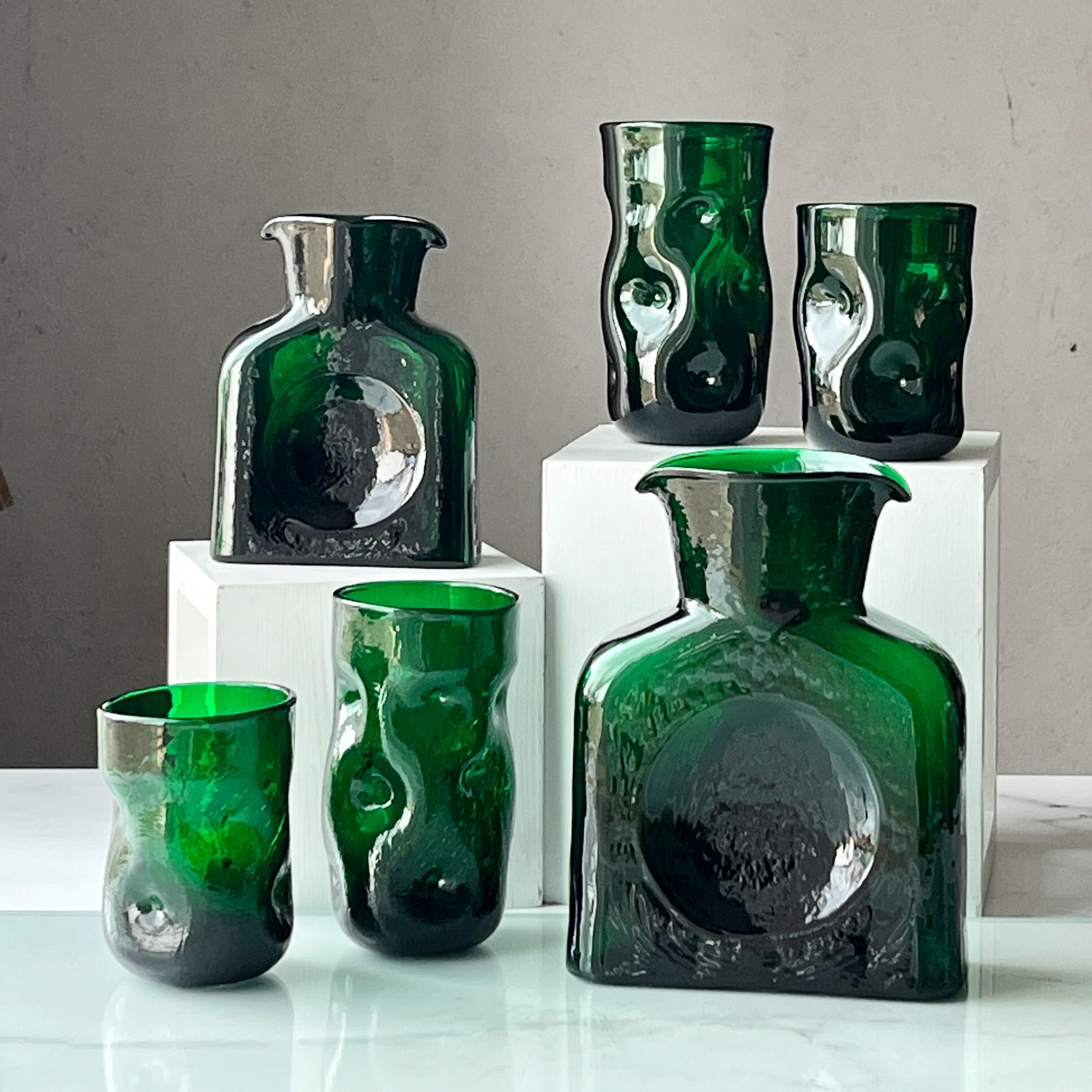 Malachite Glass Grouping