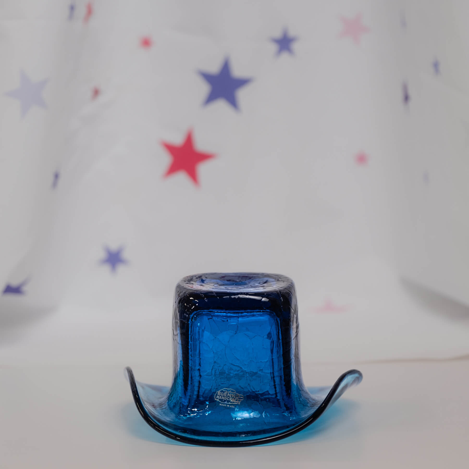 Crackled Mini Cowboy Hat - Turquoise #1