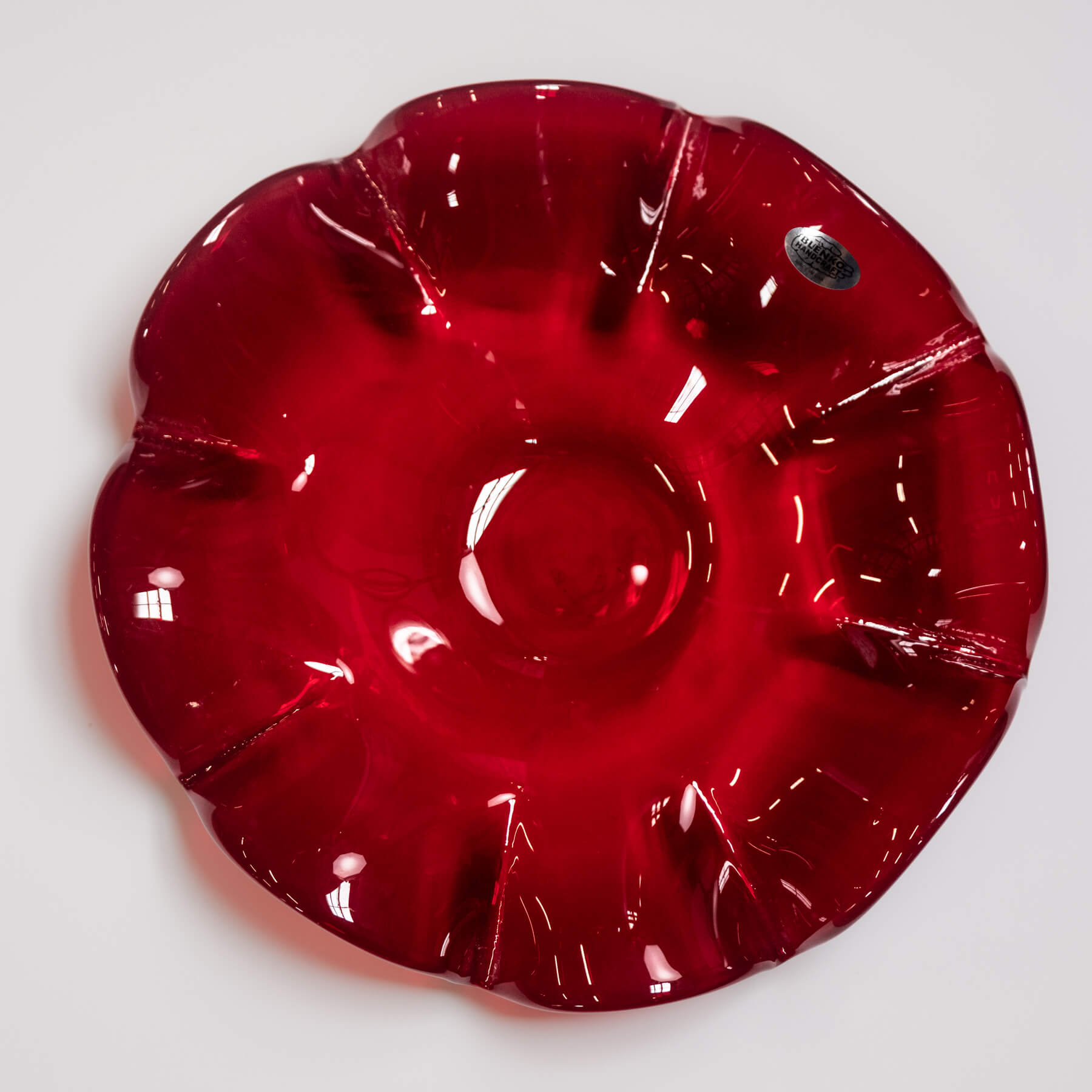 Ruffled Platter - Ruby