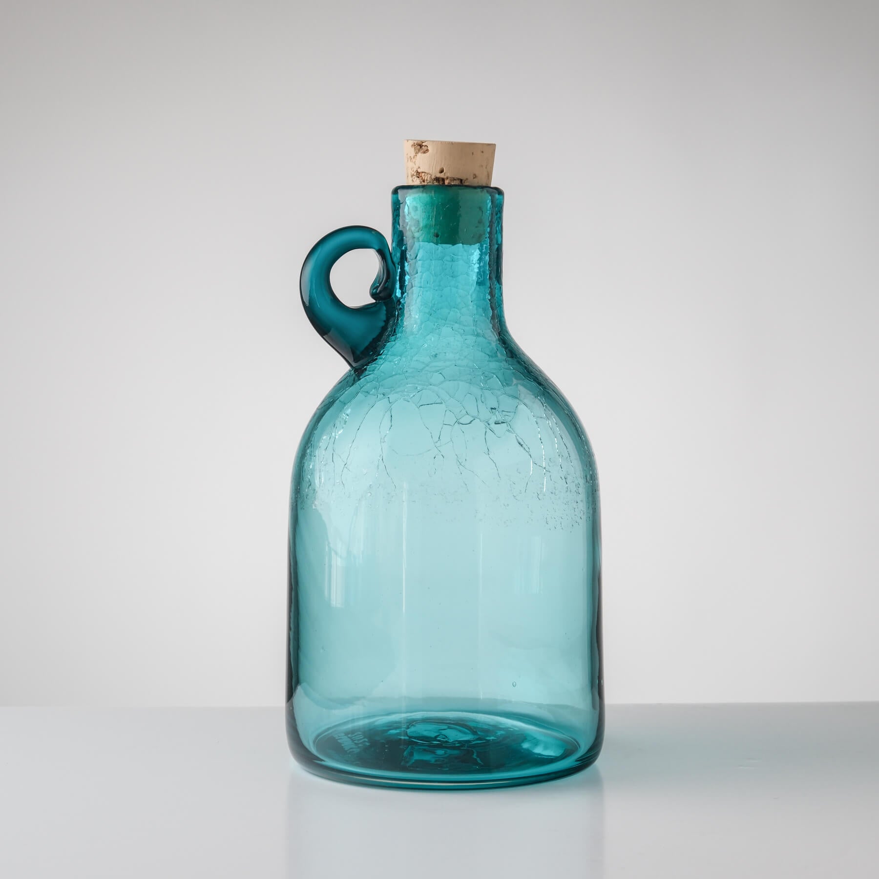 3115M Medium Moonshine Jug - Seaspray with Cerulean Handle