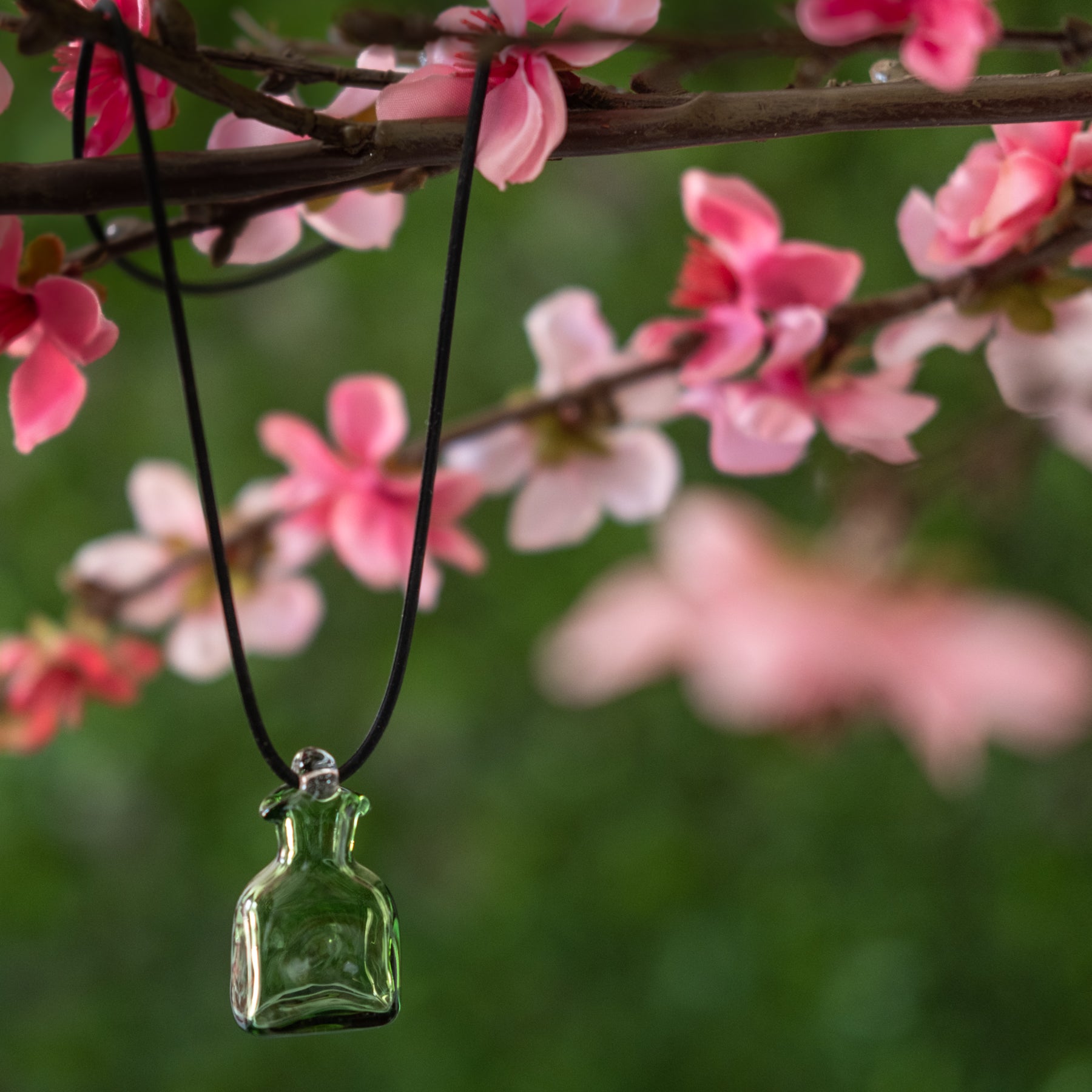 384 Water Bottle Necklace - Light Green