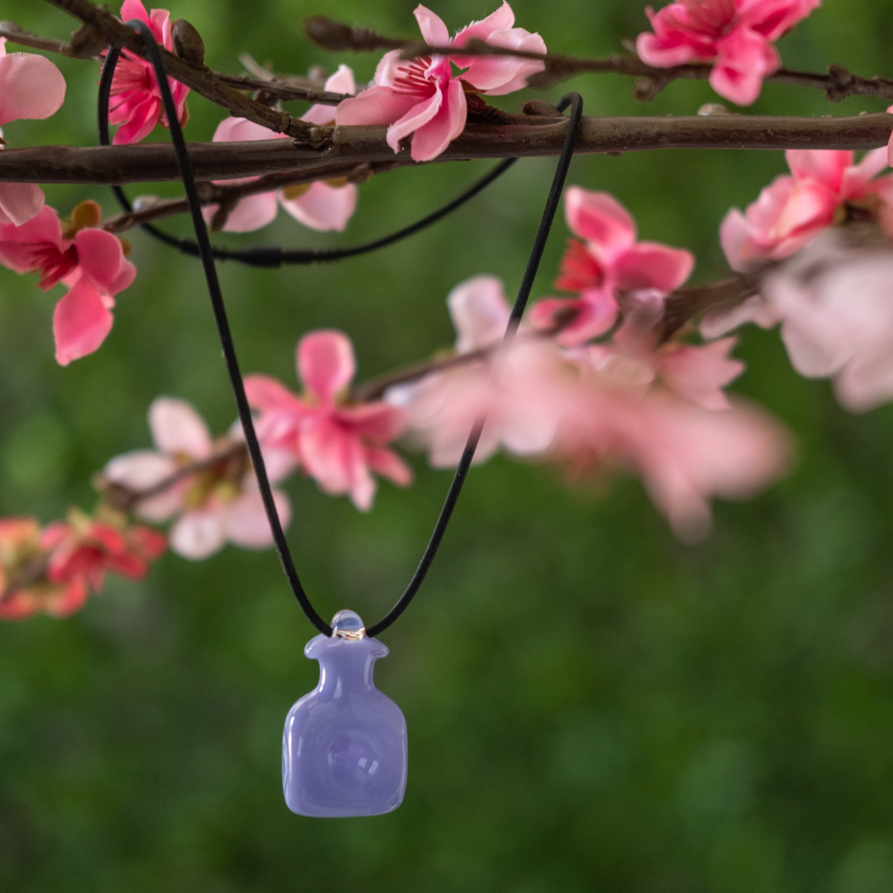 384 Water Bottle Necklace - Opaque Purple