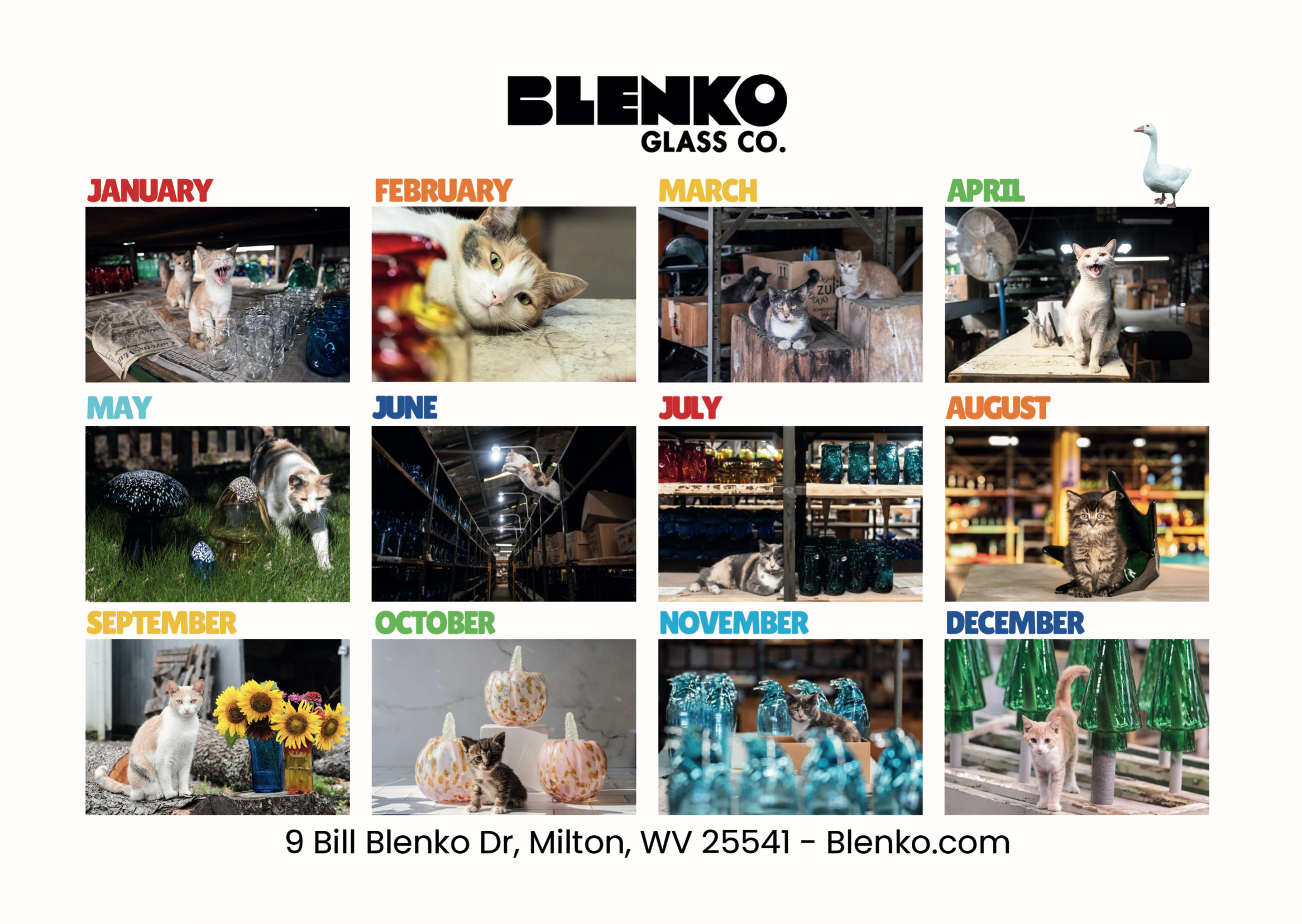 2025 Blenko Cat Calendar