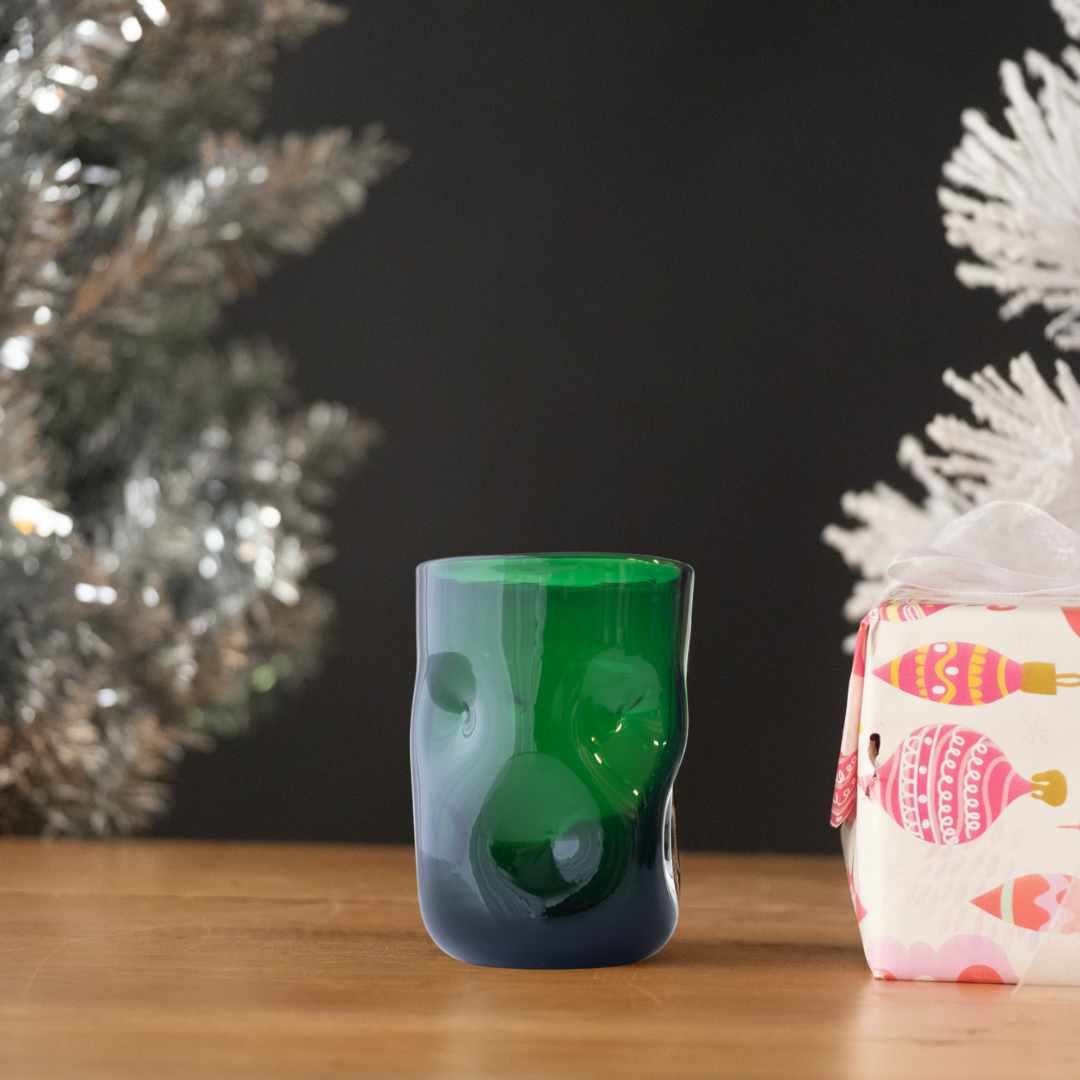 418S Small Dimple Glass - Malachite