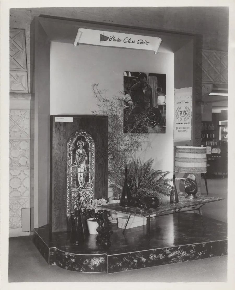 Mid-century Blenko designs on display