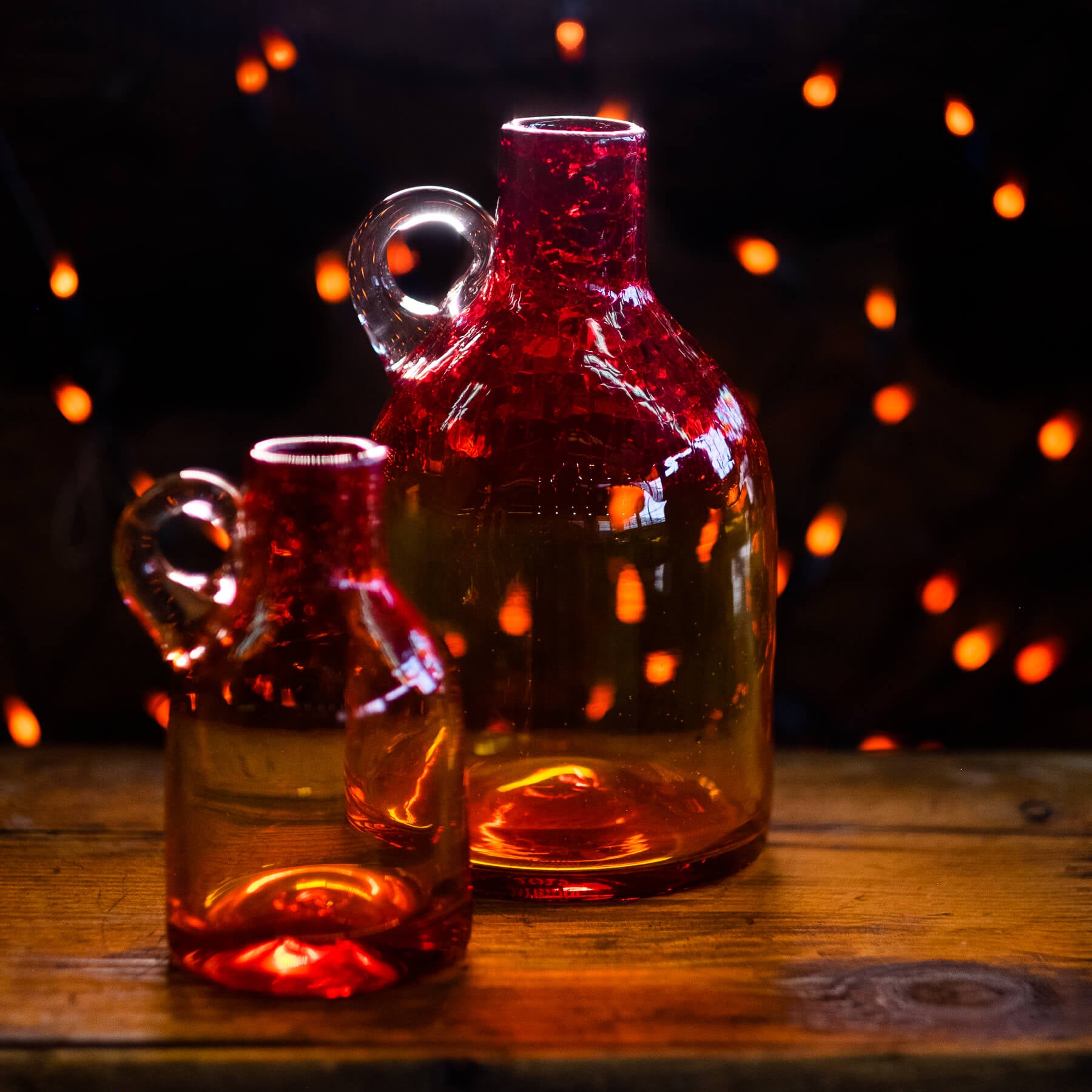 Product photo for Blenko 3115M Medium Moonshine Jug - Tangerine