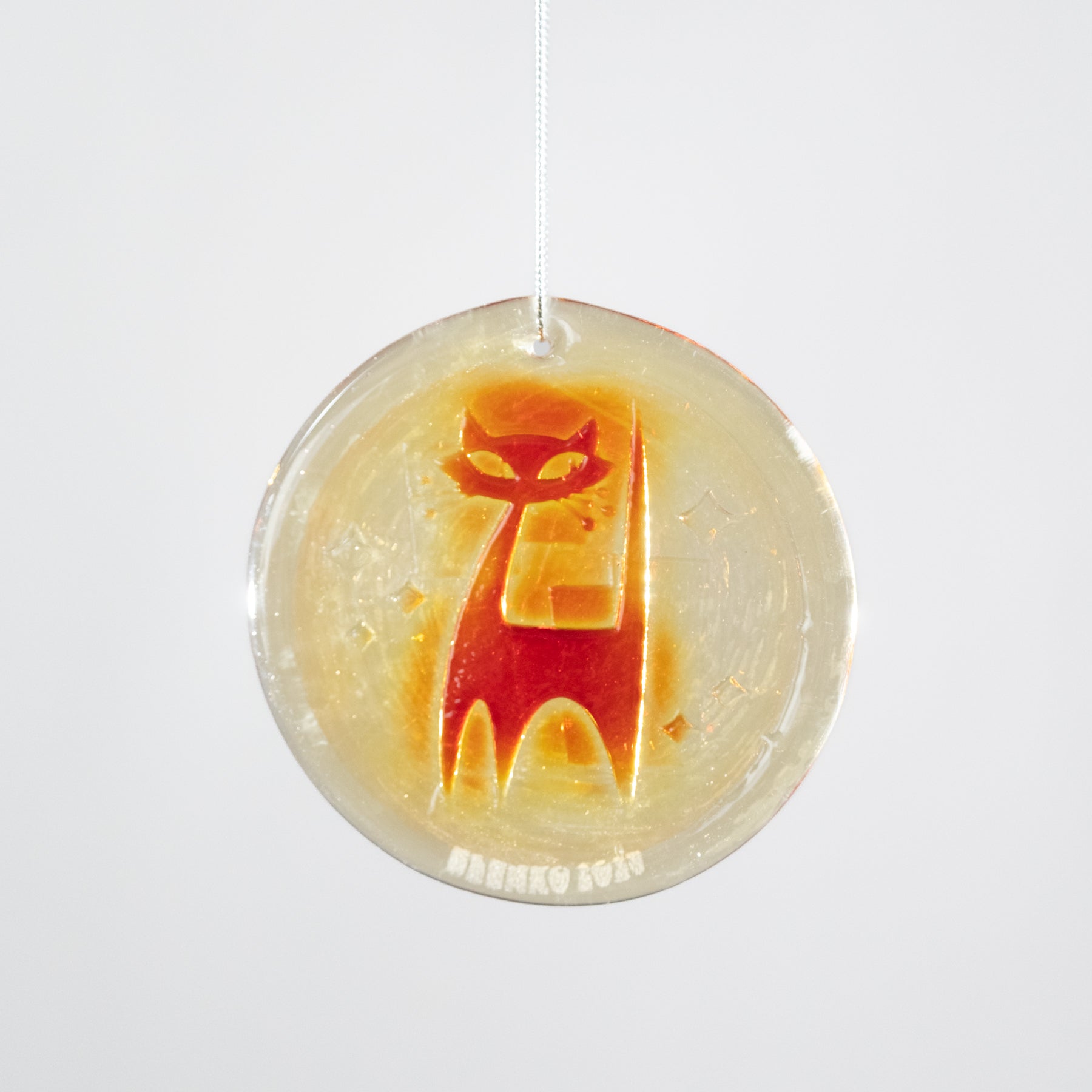 4" 'Blenkats' Suncatcher - Tangerine