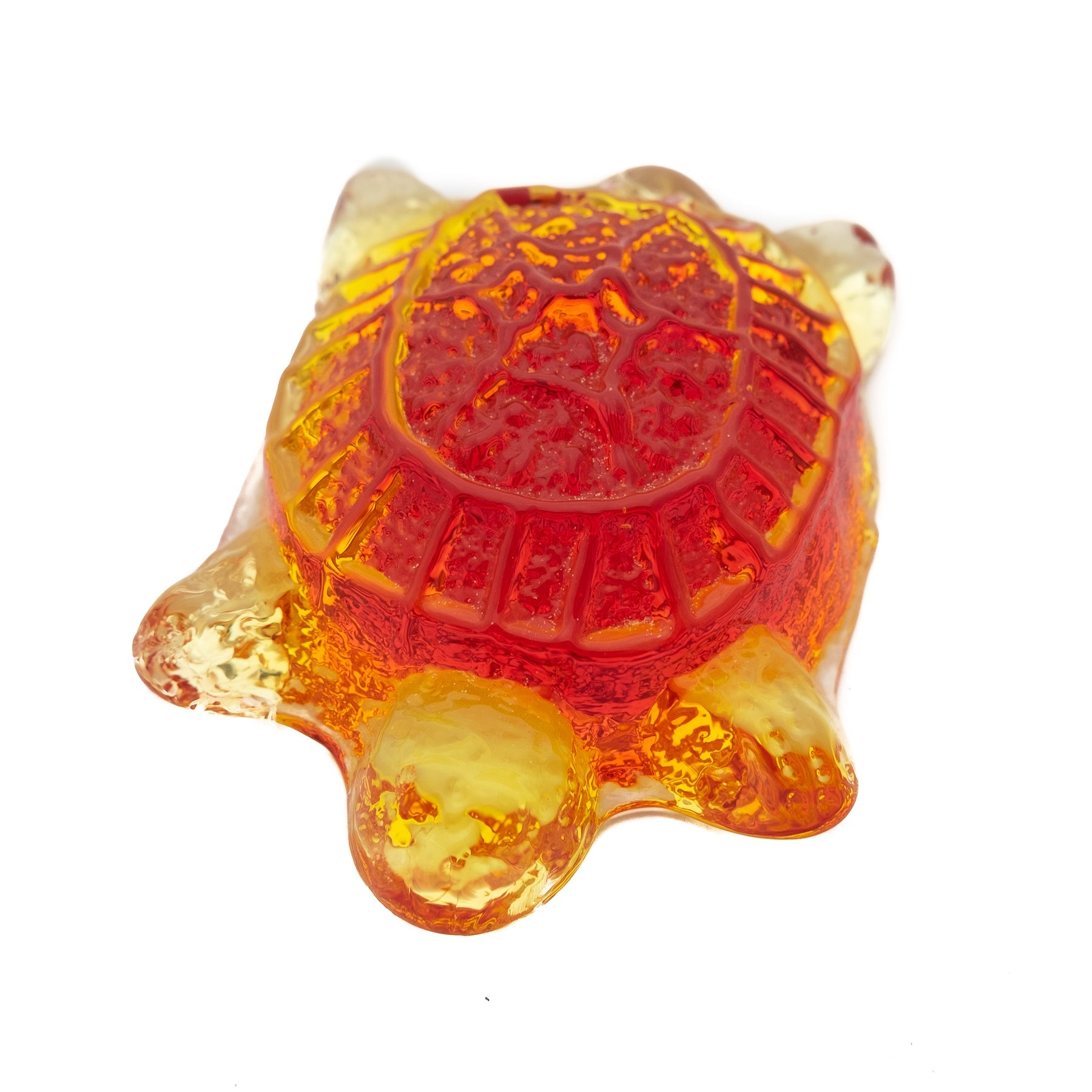 Product photo for Blenko 6402P Turtle Critter - Tangerine