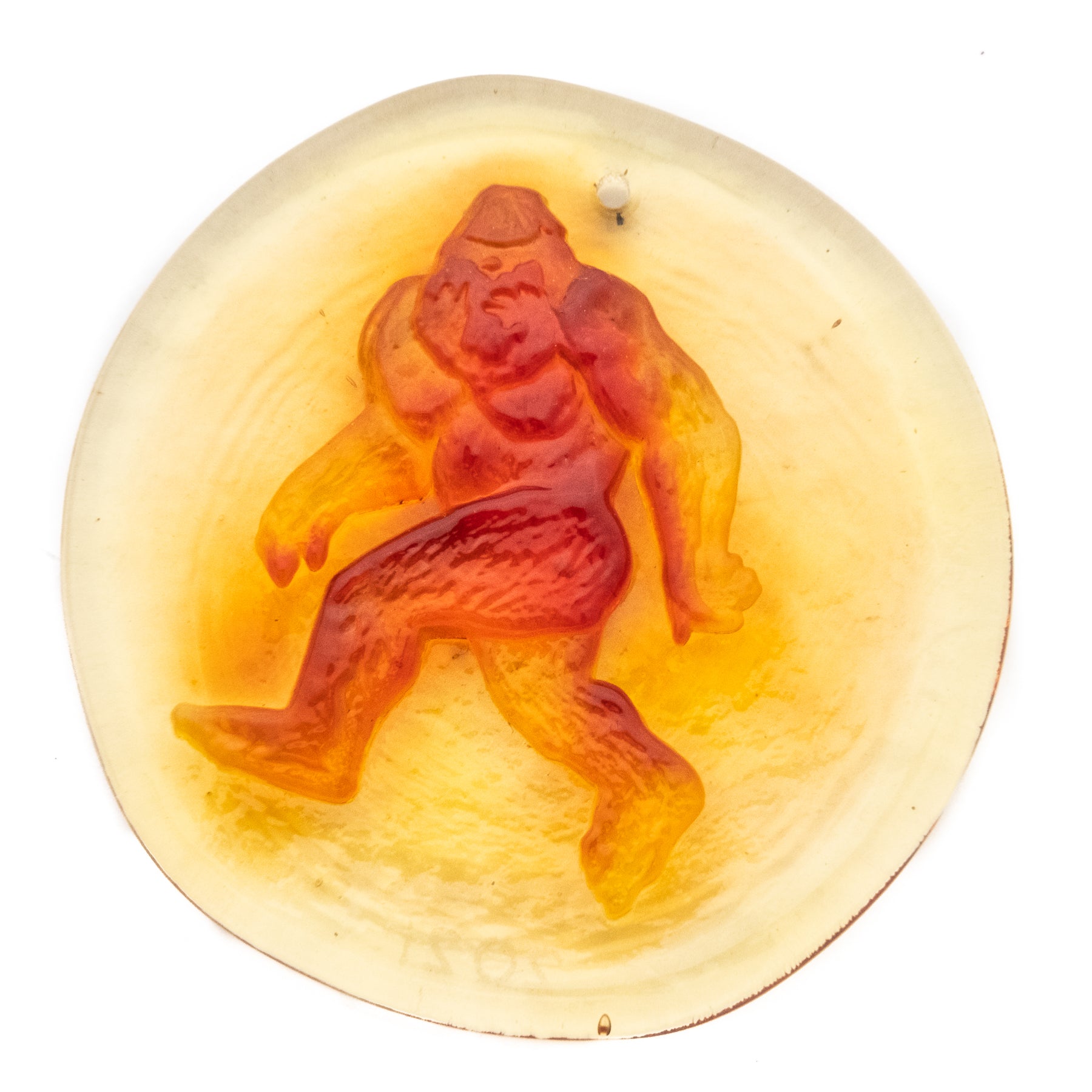 Product photo for Blenko 4" 'Bigfoot' Suncatcher - Tangerine