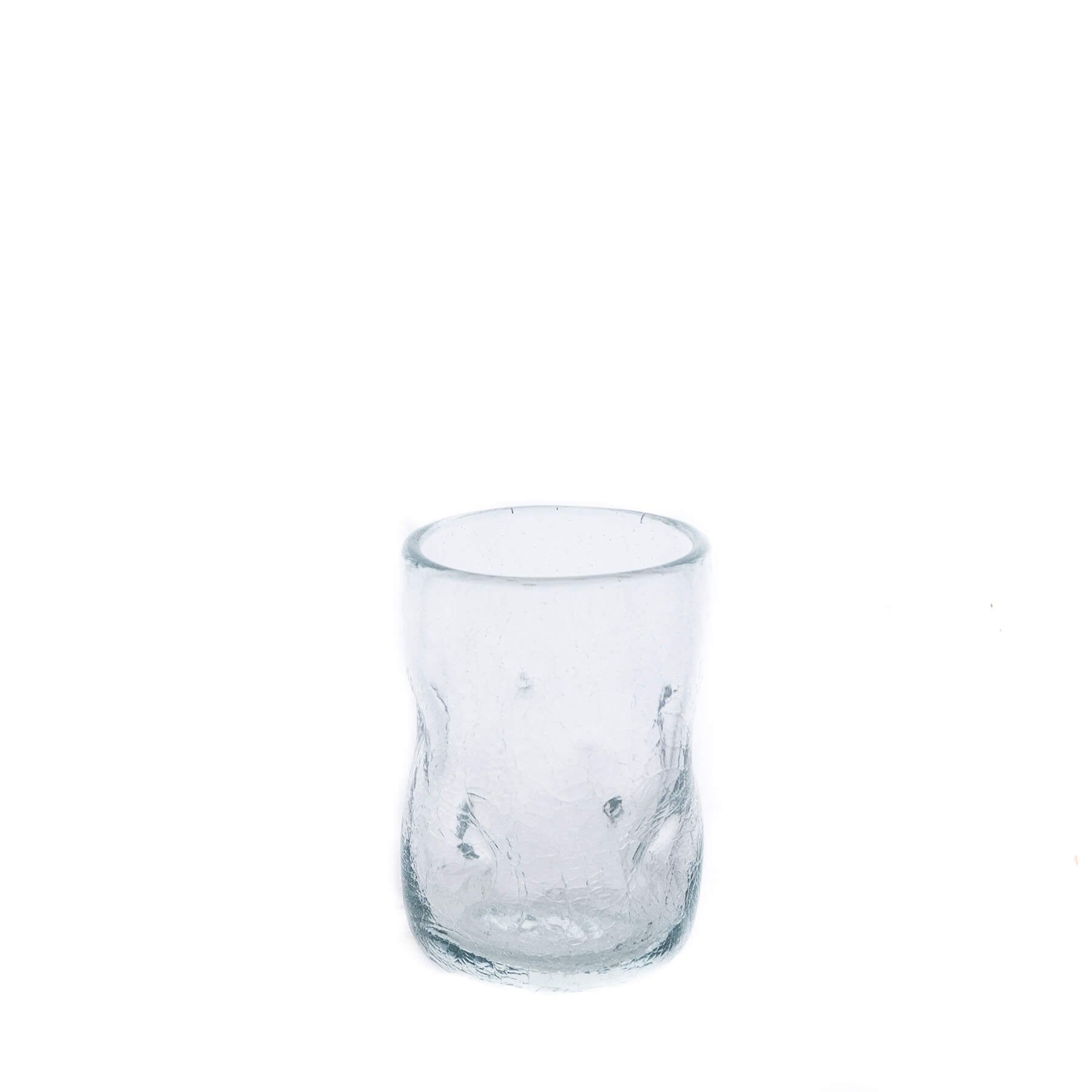 Crystal Crackled Small Drinking Glass