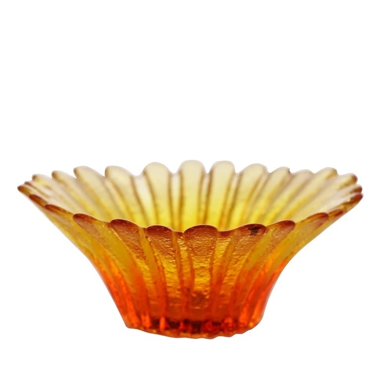 Product photo for Blenko 847S Small Daisy Bowl - Tangerine